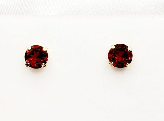 Garnet-Stud-Earrings