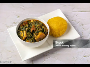 Okra-soup & garri