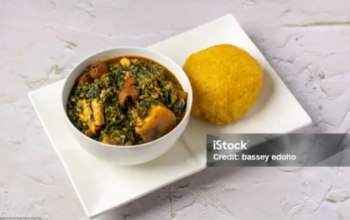 Okra-soup & garri