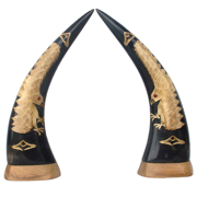 Hand Curved Horn Pair Arch-Large