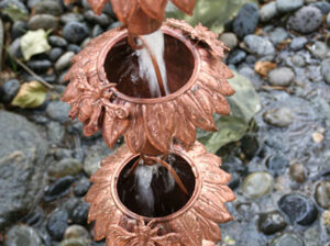 Sunflower copper rain chain