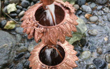 Sunflower copper rain chain