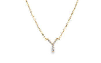 Diamond Letter Y Necklace