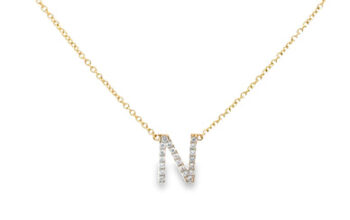 Diamond Letter N Necklace