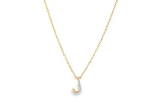 Diamond Letter J Necklace