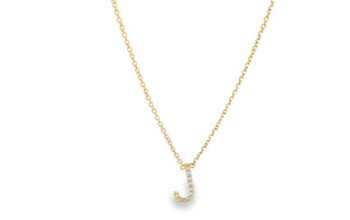 Diamond Letter J Necklace