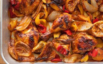 Peruvian-Styled roasted chicken with sweet onion