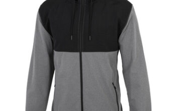 Men’s complex mix media hoodie jacket