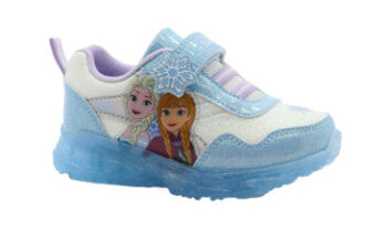 Disney frozen light-up toddlers running shoes.