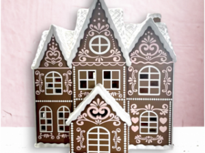 Gingerbread house display