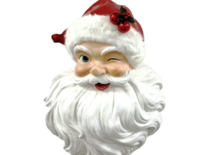 Resin santa wall decor