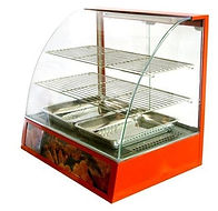 Display warmer 110 volts curved glass