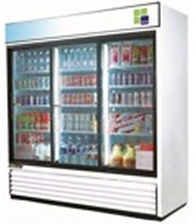 Turbo air 3 glass door refrigerator