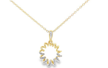 Twisted Diamond Circle Necklace