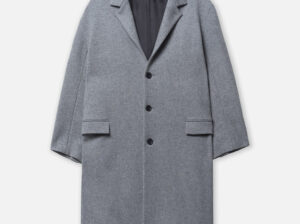 Brushed wool overcoat