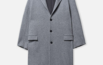 Brushed wool overcoat