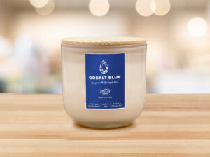 Cobatt blue 2-wick candle