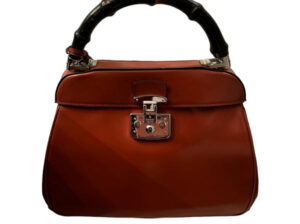 Gucci bamboo top handle lady lock bag