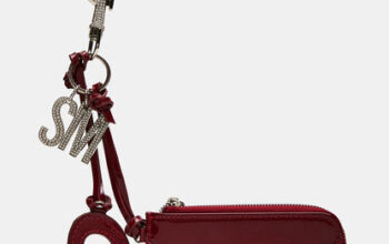 Amore bag charm wine patent