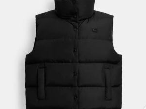 Puffer vest in recycled polyester