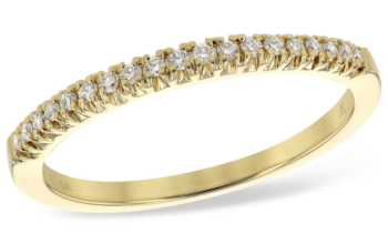 14k yellow gold 0.12cttw diamond wedding band