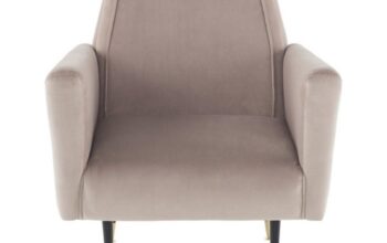 Victor occasional chair in blush velvet