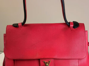 Louis Vuitton lock me taurillon bag, red