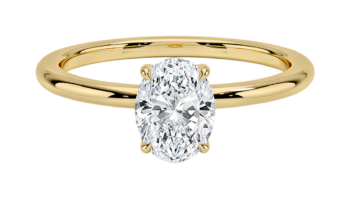 1.00ct.Tw. solitaire oval vut diamond ring