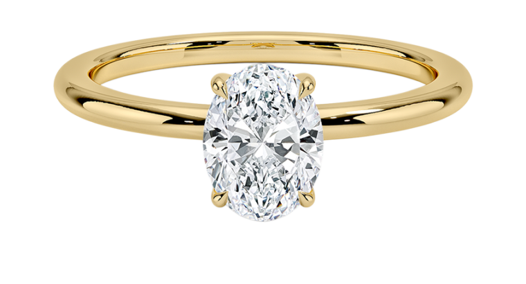 1.00ct.Tw. solitaire oval vut diamond ri...