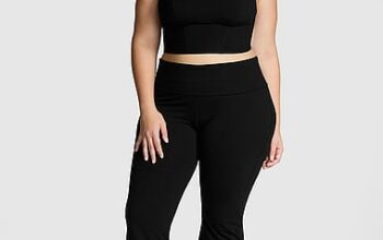 All day cotton fold over flare leggings