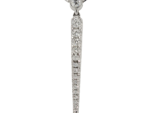 Diamond spike pendant and chain in 14k white gold