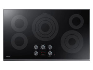 Smart Electric Cooktop in black stainless steel