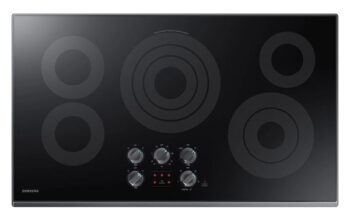 Smart Electric Cooktop in black stainless steel