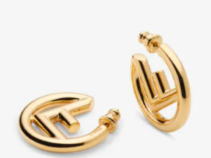 Fendi gold coloured earrings.