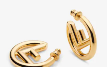 Fendi gold coloured earrings.