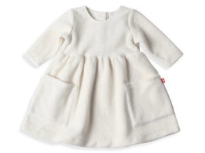 Cozy fleece dress cream