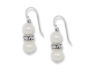 Contempo heart pearl french wire earrings