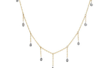 Diamond bezel drop necklace