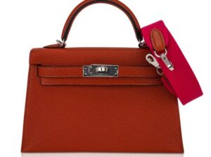 Hermes Mini Kelly 20 bag sellier cuivre