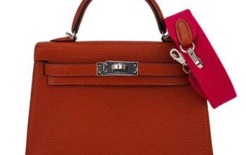 Hermes Mini Kelly 20 bag sellier cuivre