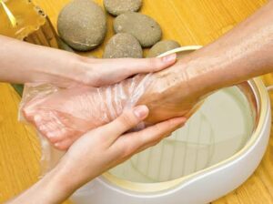 Coconut paraffin wax spa treatment